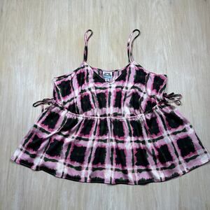 Future Collective Gabriella Karefa-Johnson Pink Plaid Preppy Camisole Tank 1X